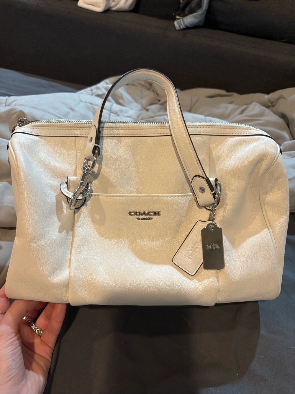COACH White Leather bag